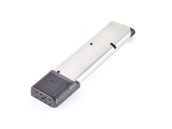 Wilson Combat 47 Series 1911 Government, Commander Magazine with Wrap Around Base Pad 45 ACP 10-Round Stainless Steel