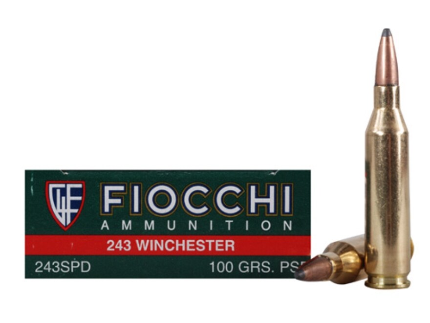 Fiocchi Field Dynamics 243 Winchester Ammo 100 Grain Jacketed Soft