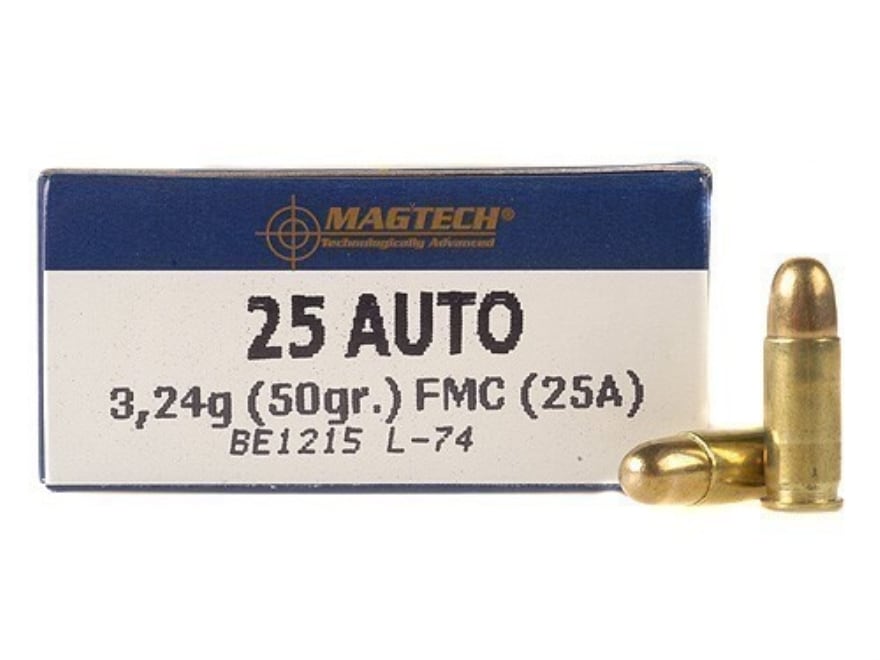 Magtech Ammo 25 ACP 50 Grain Full Metal Jacket Box of 50.
