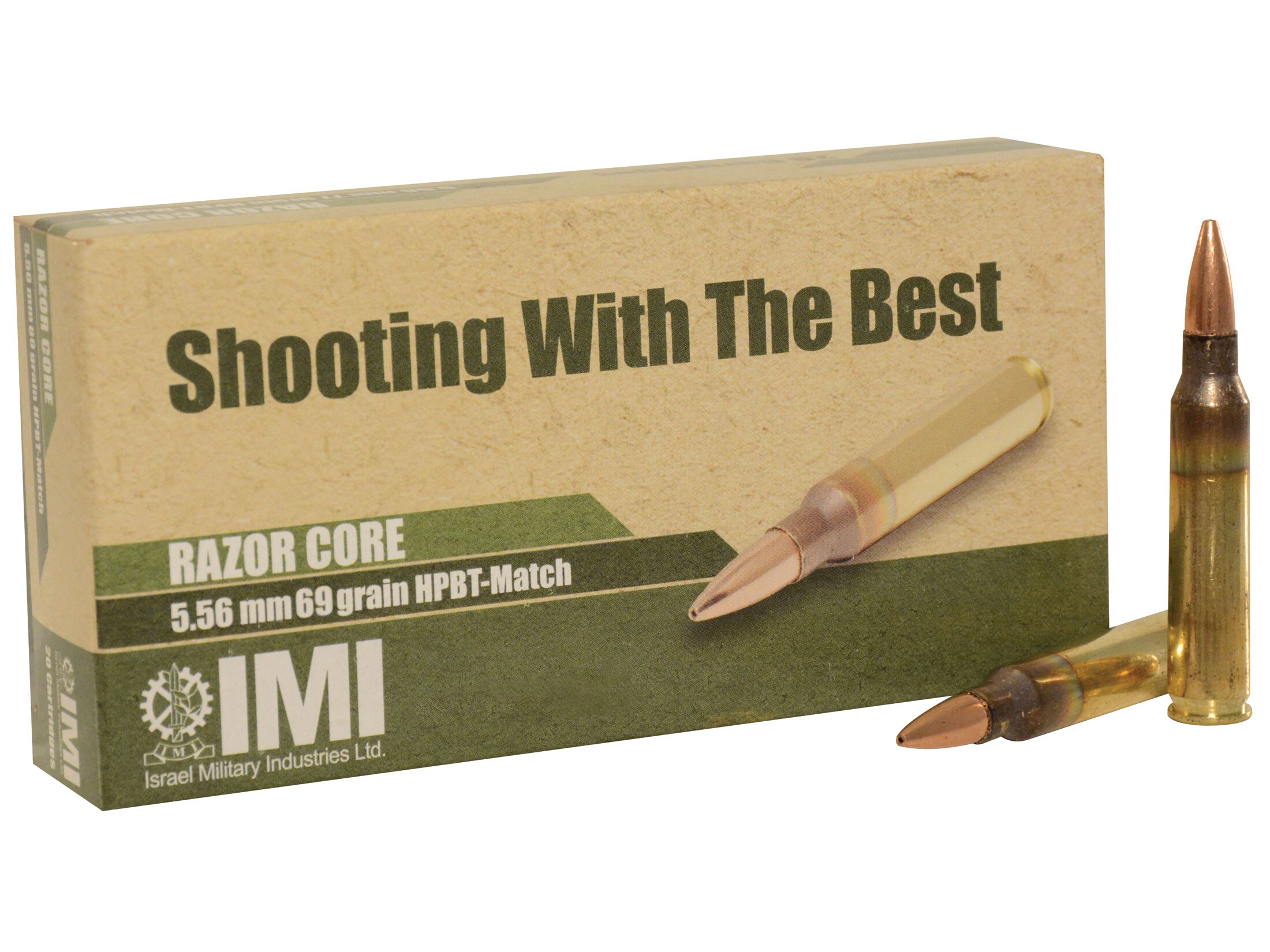 IMI Ammo 5.56x45mm 69 Grain Razor Core (Sierra MatchKing Hollow Point) .