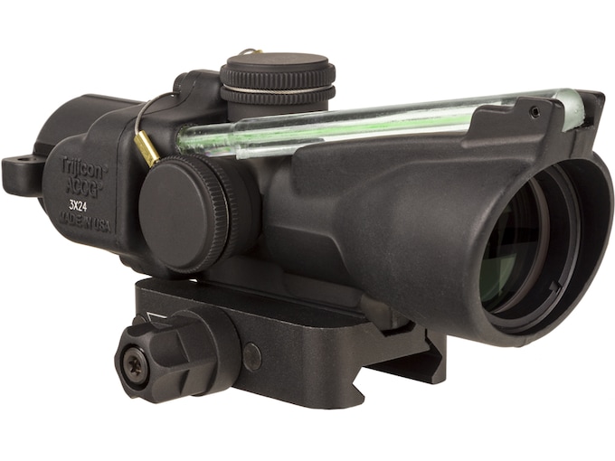 Trijicon ACOG TA50 Compact Rifle Scope 3x 24mm Dual-Illuminated Green Horseshoe/Dot .223/55gn. Ballistic Reticle Low Q-LOC Mount Matte Black