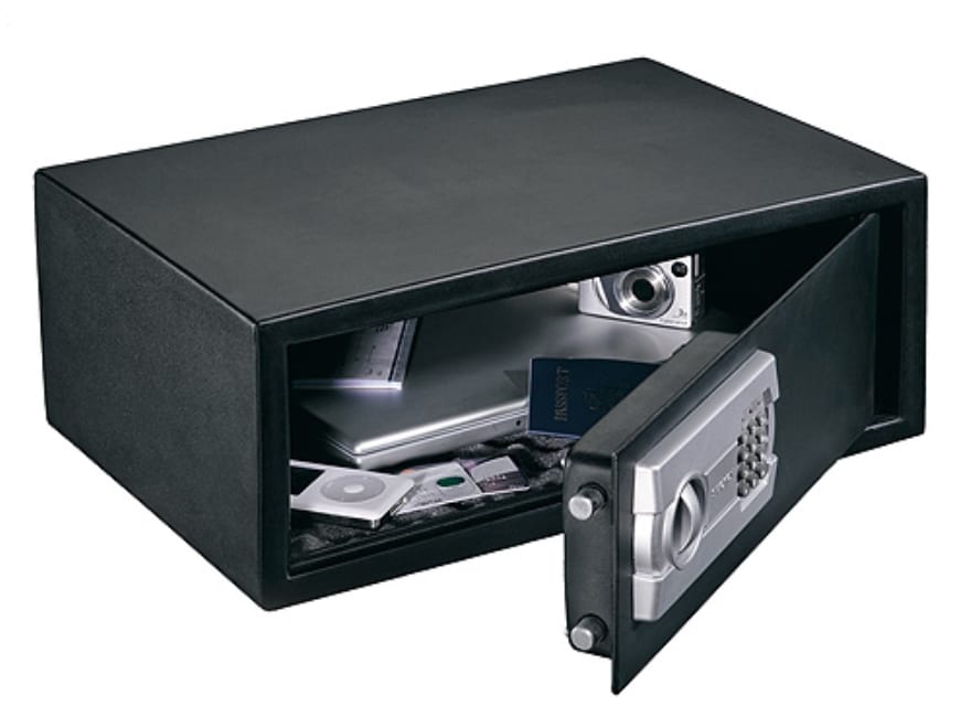 StackOn Strong Box Safe Personal Safe Electronic Lock Charcoal Gray