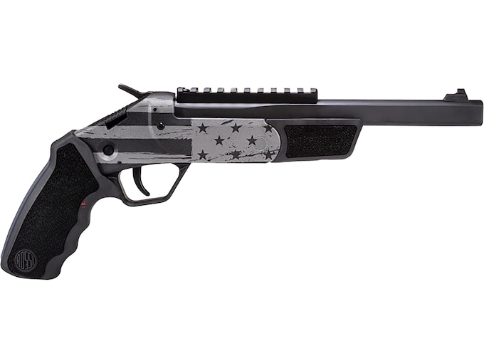 Rossi Brawler 45 Colt (Long Colt) Single Shot Pistol 9″ Barrel 1-Round Black US Flag Frame Black Grip