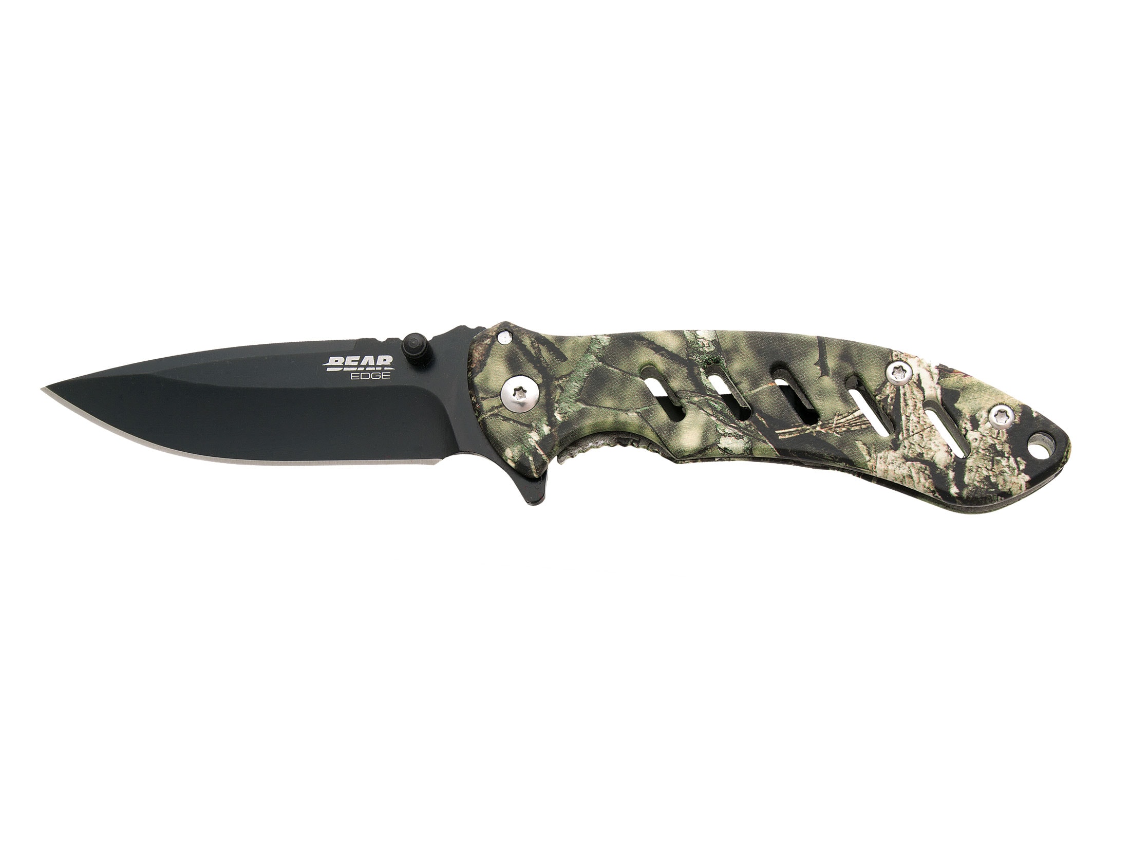 Bear Edge Brisk 1.0 Large Folding Pocket Knife 3.625 440 SS Clip Point