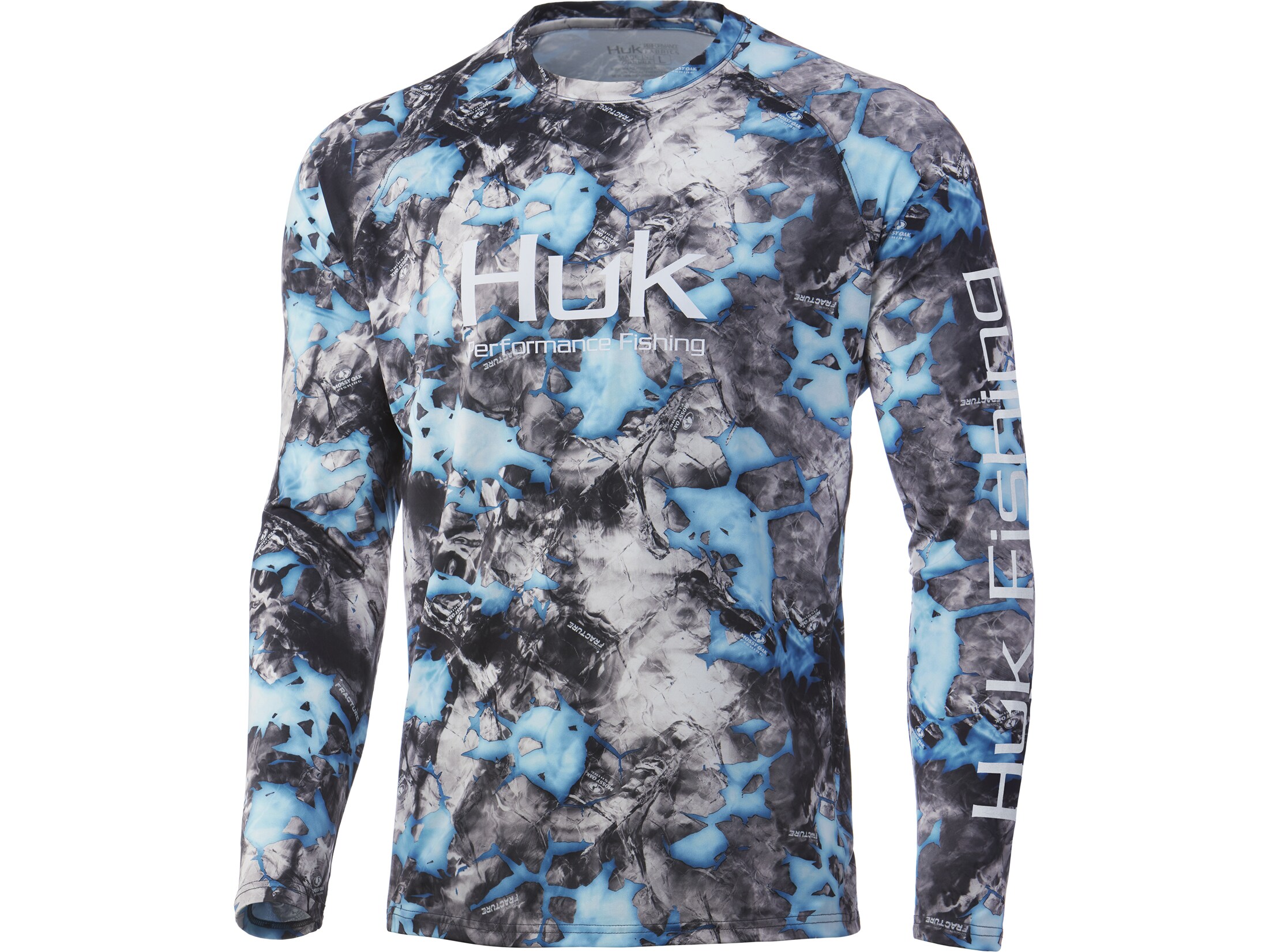 HUK Men's Pursuit Long Sleeve Fishing Shirt - UPF 30+, Vented Mesh Sides, Stain & Odor Resistant Performance Top