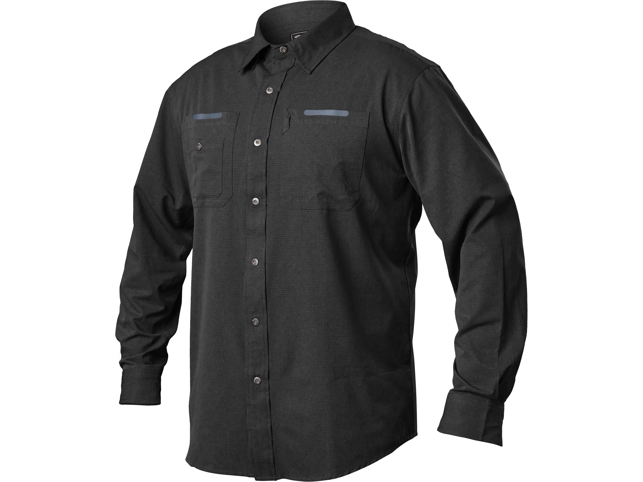 BLACKHAWK! Men's Tac Flow Button-Up Shirt Long Sleeve Polyester Black