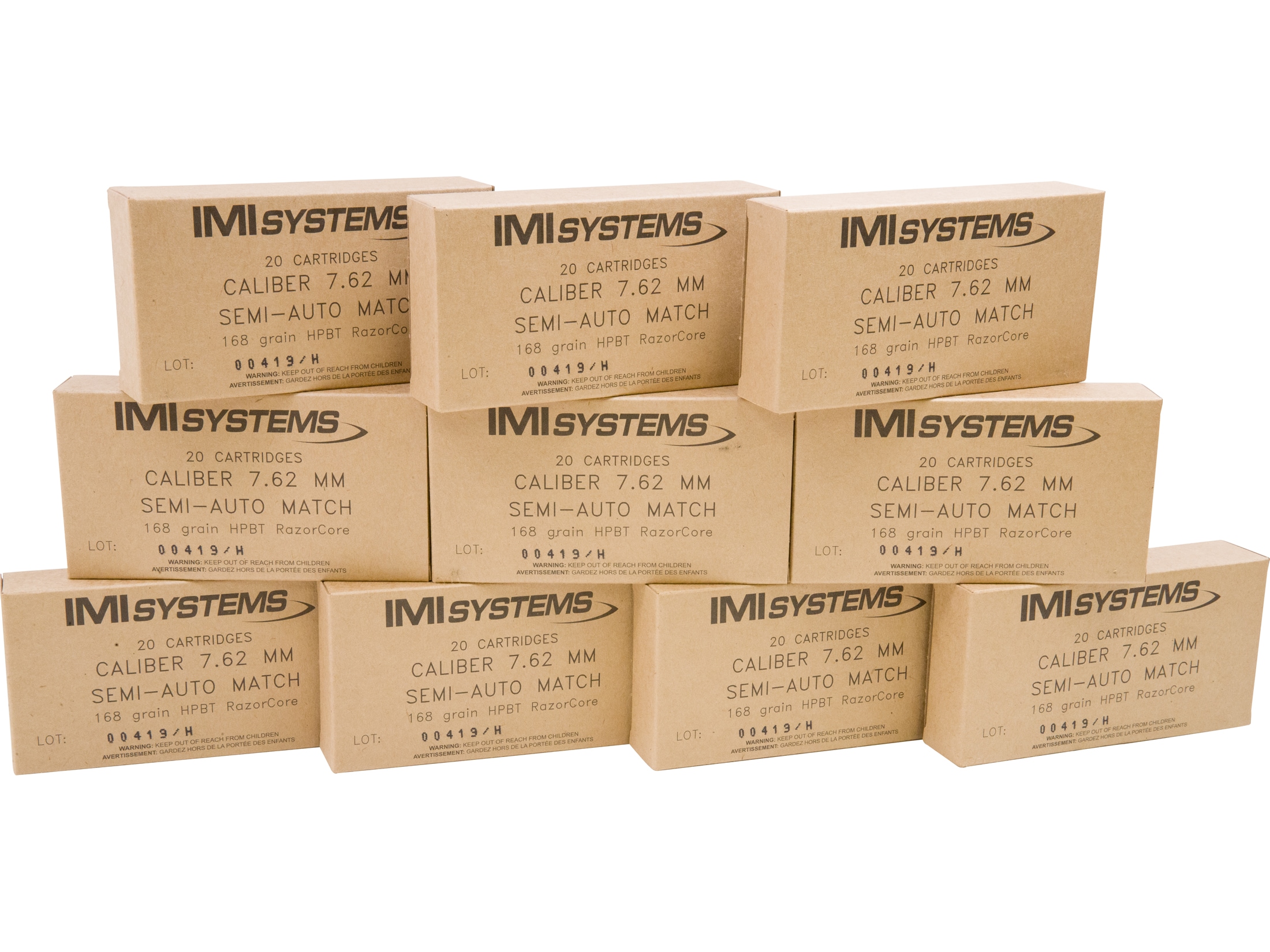 Imi razor core 7 62x51mm nato ammo 168 grain sierra matchking jacketed