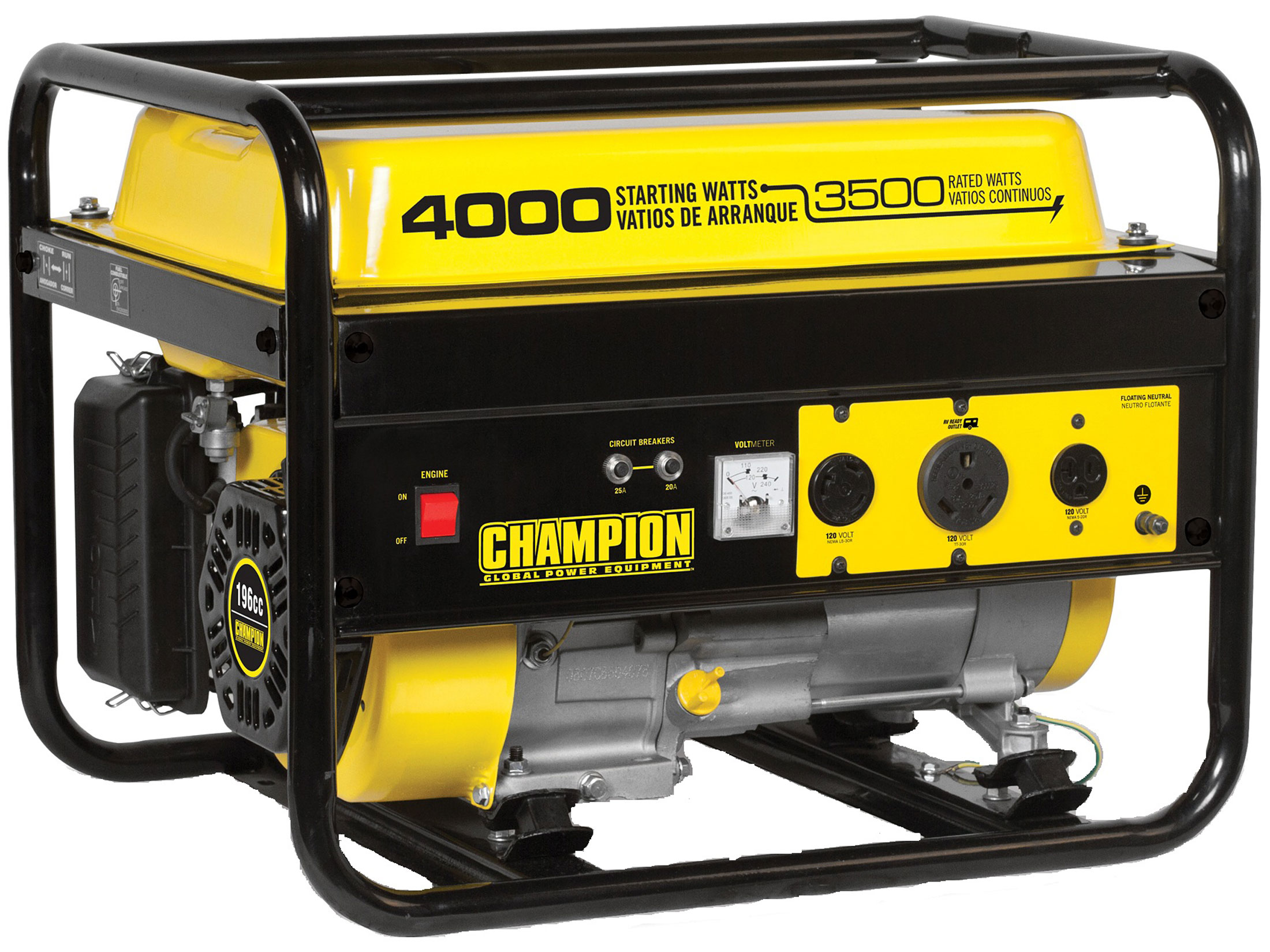Champion 3500/4000 Watt Gas Powered Generator ユニバーサル 