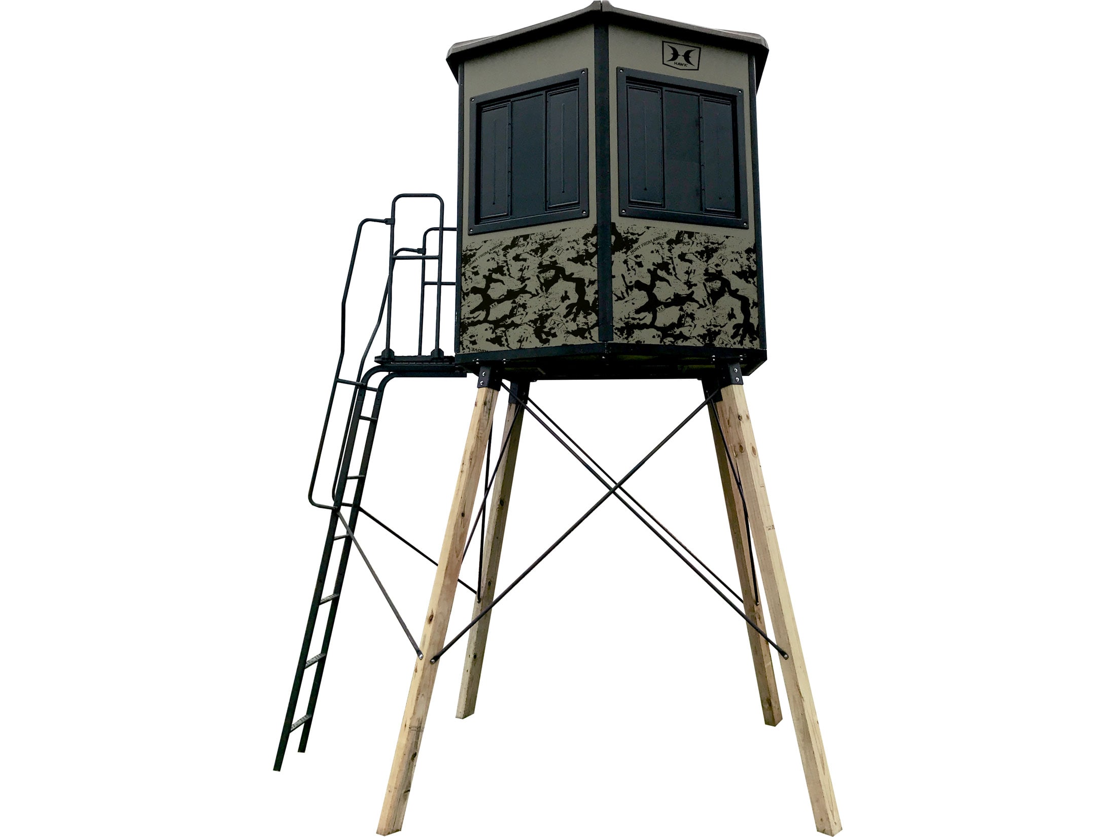 Hawk Watchtower Elevated Box Blind Polyethylene Steel Camo