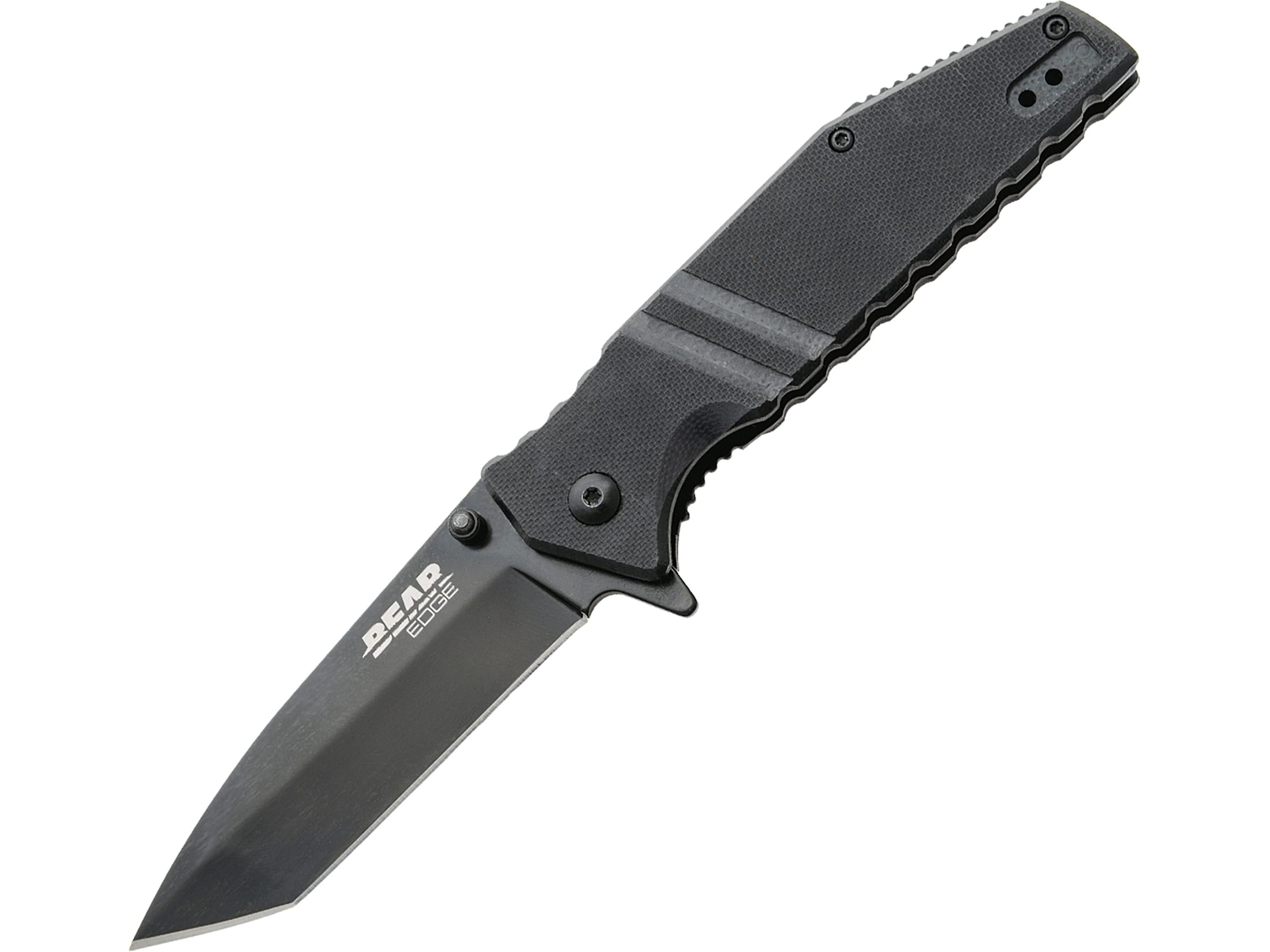 Bear & Son 61503 Folding Knife 3.5 Tanto Point 440 Black Blade G-10