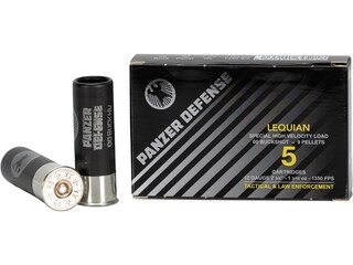 Panzer Defense Lequian 12 Gauge Buckshot Ammo 2 3/4" #00 9 Pellets Case of 250 (50 Boxes of 5)