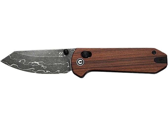 CIVIVI Yonder Pocket Knife 2.88″ Wharncliffe Damascus Blade Guibourtia Wood Handle