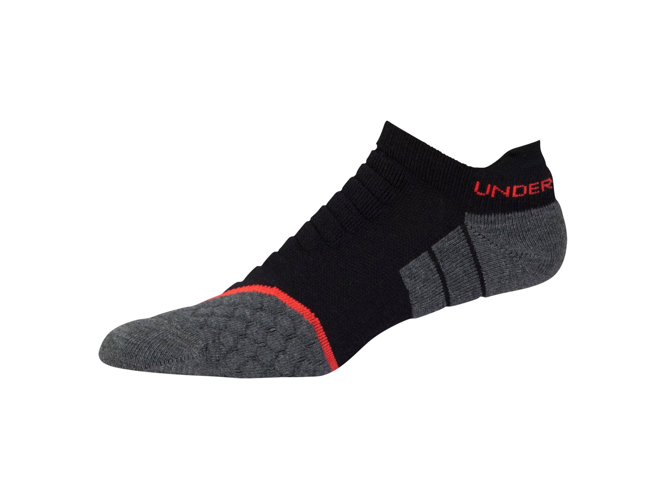 men's ua charged cushion no show tab socks