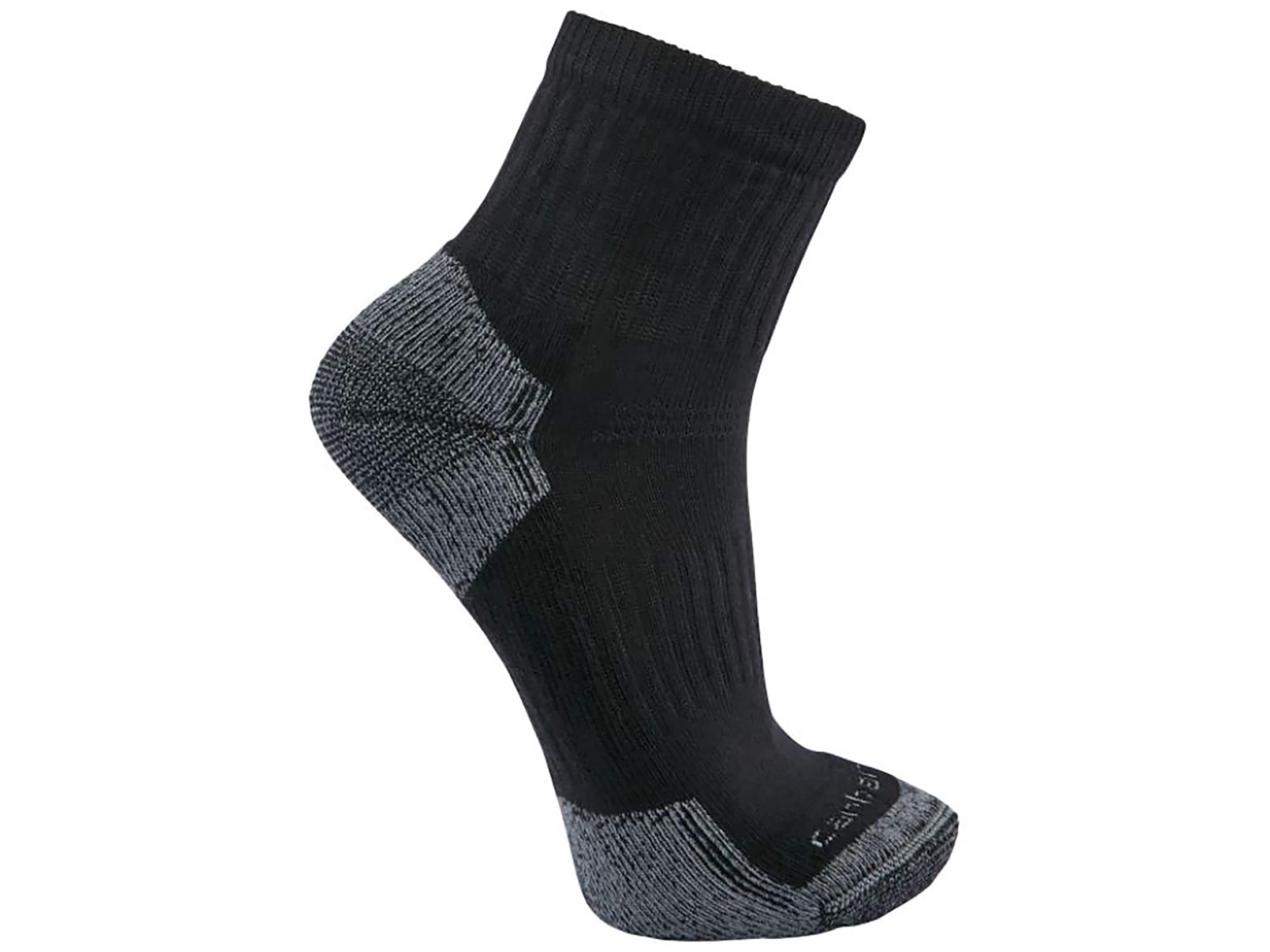 Carhartt Men's Lightweight Quarter Socks Black XL 3 Pack