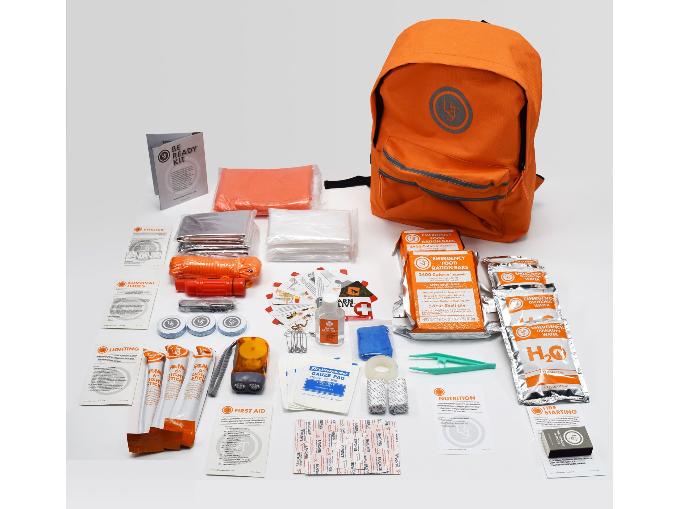 UST Be Ready Emergency Backpack Survival/First Aid Kit