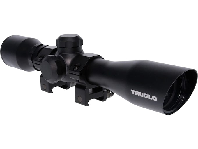 TRUGLO Compact Crossbow Scope 1" Tube 4x 32mm BDC Reticle Black with Rings