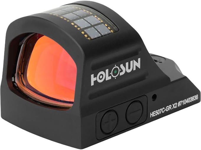 Holosun HE507C-X2 Reflex Red Dot Sight 1x Selectable Green ACSS VULCAN Reticle Solar/Battery Powered Matte Black