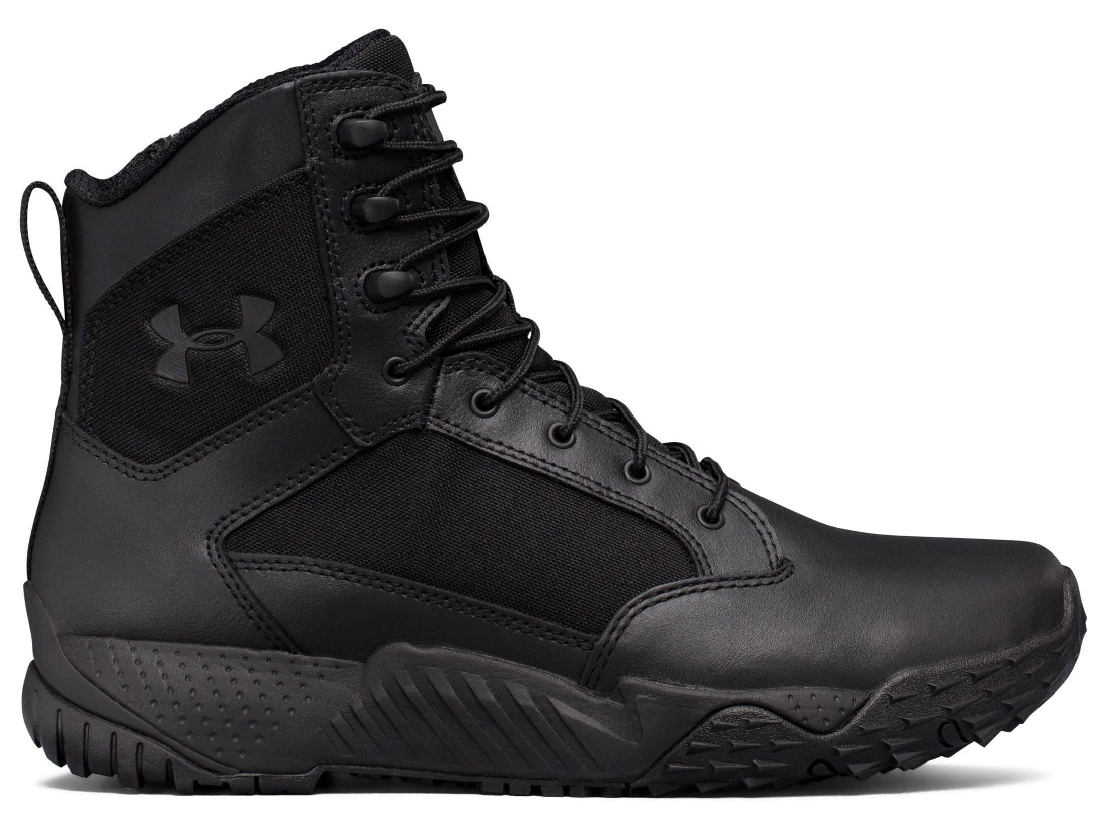 Under Armour UA Stellar 8 Side Zip Tactical Boots Leather Nylon Black