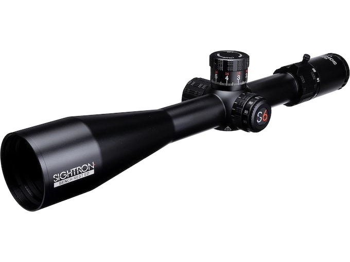 Sightron S6 Benchrest Rifle Scope 34mm Tube 10-60x 56mm Illuminated MOA-BD Reticle Matte Black