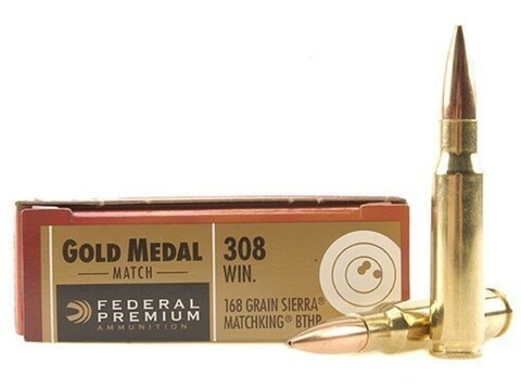 Federal Premium Gold Medal Ammunition 308 Winchester 168 Grain Sierra MatchKing Hollow ...