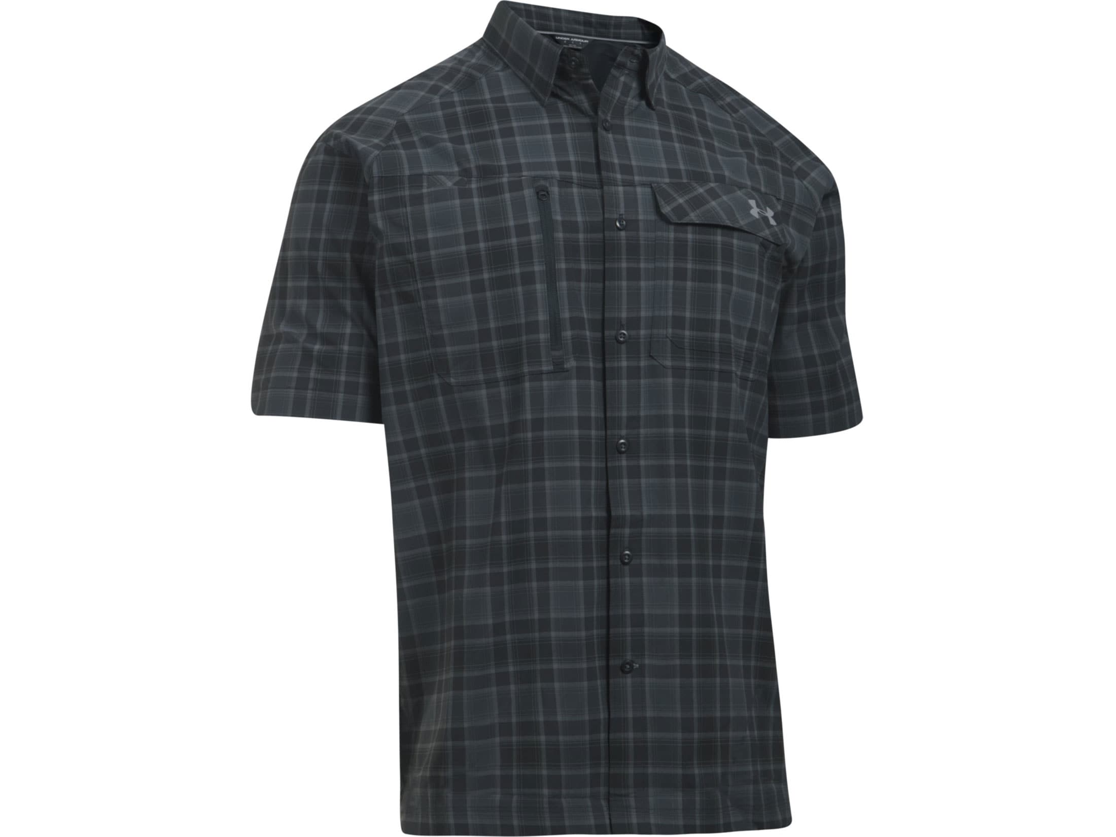 Under Armour Men's UA Fish Hunter ButtonUp Shirt Short Sleeve Nylon