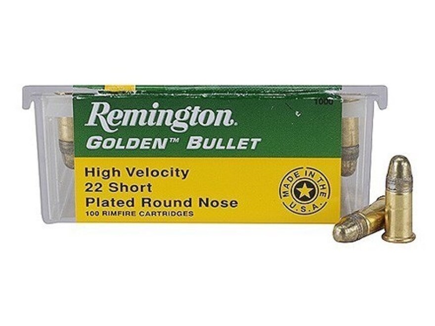 Remington Golden Bullet Ammo 22 Short High Velocity 29 Grain Round