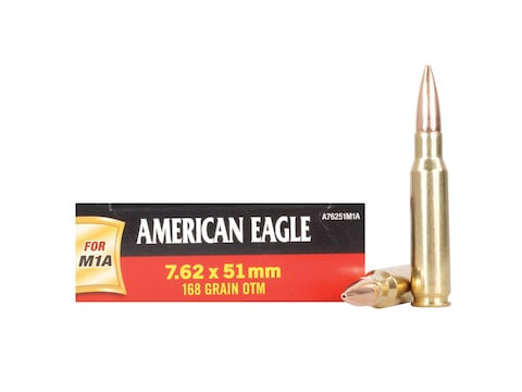 Federal American Eagle Ammunition 7.62x51mm NATO 168 Grain Open Tip Match