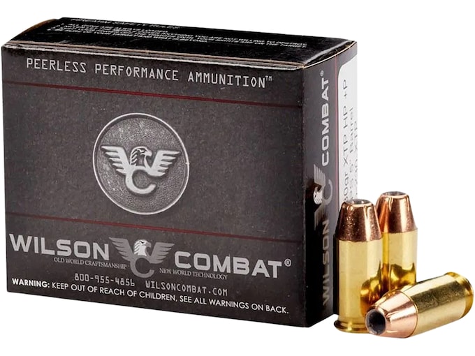 Wilson Combat 45 ACP +P Ammo 230 Grain Hornady XTP Jacketed Hollow Point Box of 20