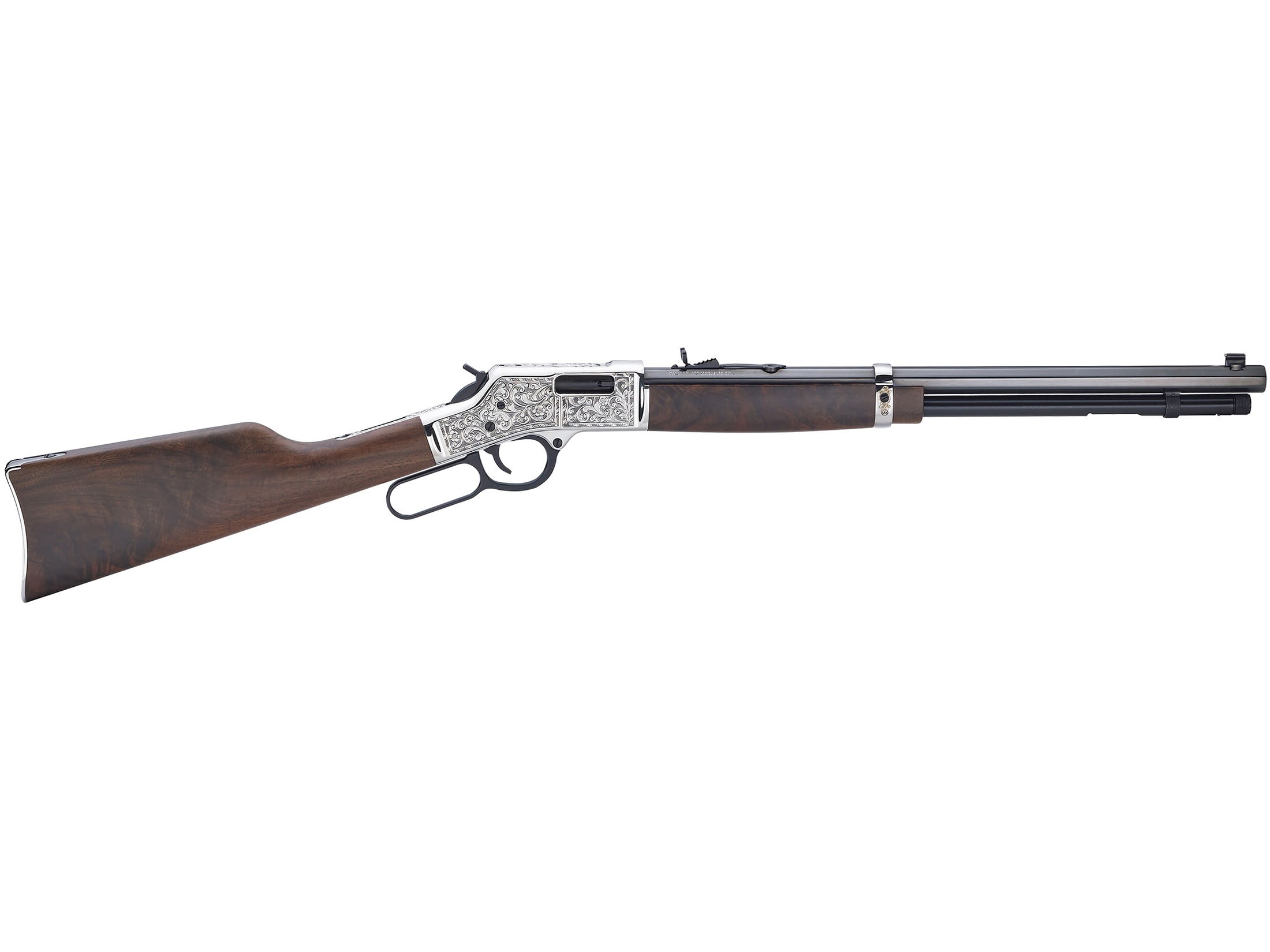 Henry Big Boy Silver Deluxe Engraved Lever Action Rifle 44 Remington