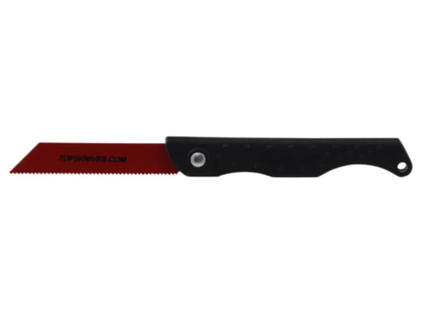 TOPS Knives Folding Pocket Survival Saw Red Powder Coated Blade Kydex