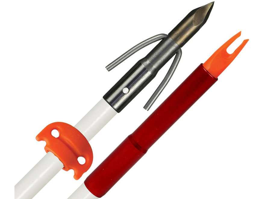 AMS Fiberglass Bowfishing Arrow Chaos Arrow Point Nock Adapter White