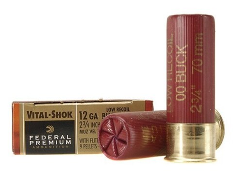 Federal Premium Vital-shok Low Recoil Ammo 12 Ga 2-3 4 Buffered 00