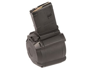 ProMag Magazine AR-15 5.56x45mm 65-Round Drum with Window Black Polymer
