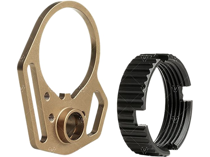 Strike Industries Ultralight Multi-Function AR-15, LR-308 Carbine End Plate with Anti-Rotation Castle Nut Aluminum Flat Dark Earth