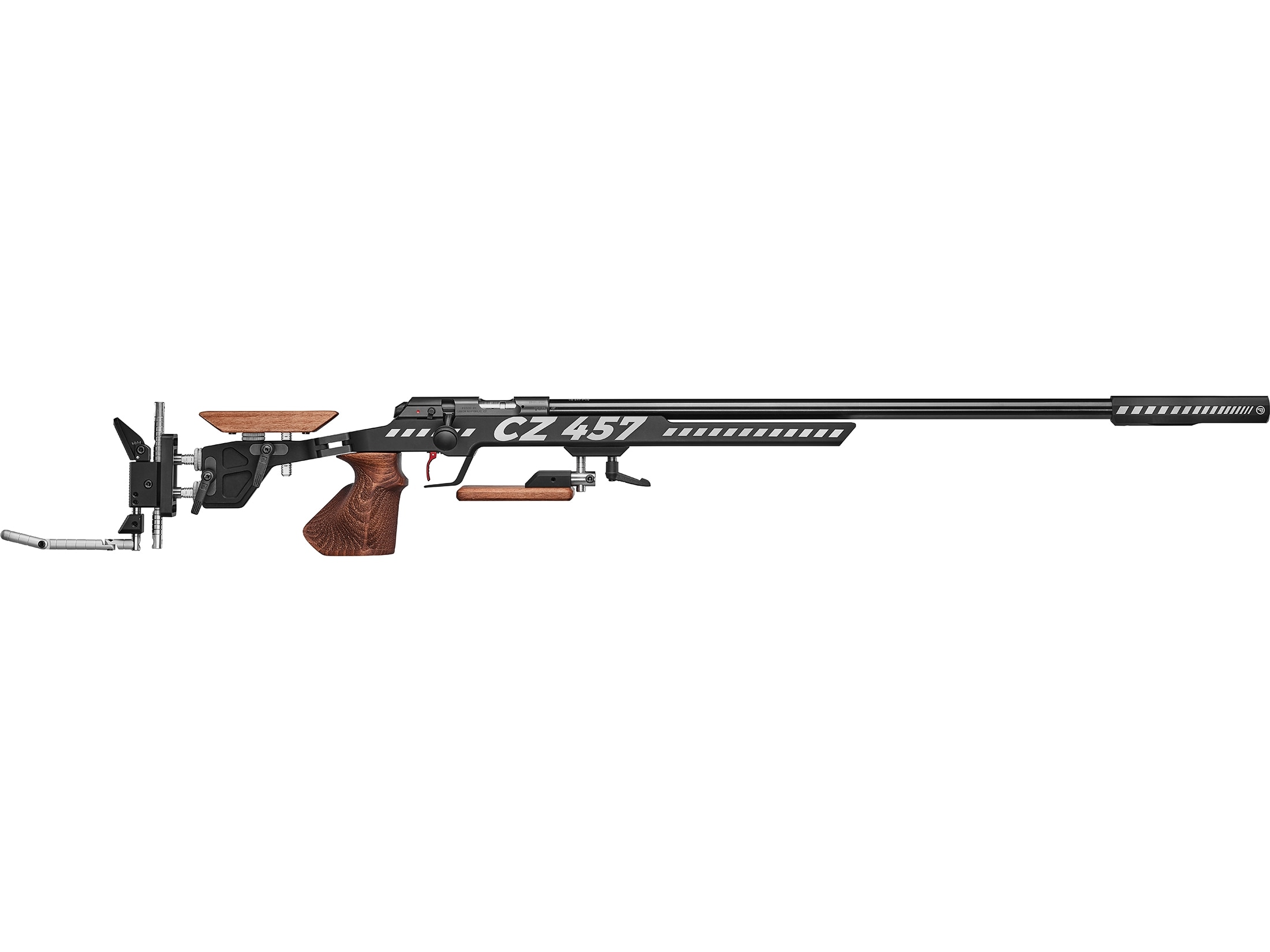 CZ 457 Target Bolt Action Rifle 22 Long Rifle 26" Black Threaded Barrel Black Frame Black Adjustable Stock