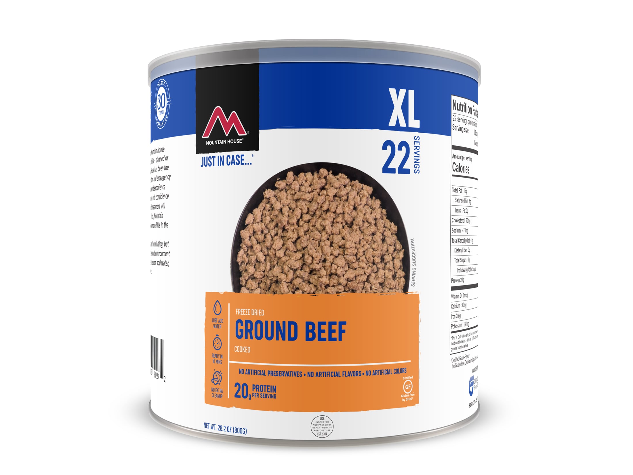 Mountain House Ground Beef Freeze Dried Food #10 Can