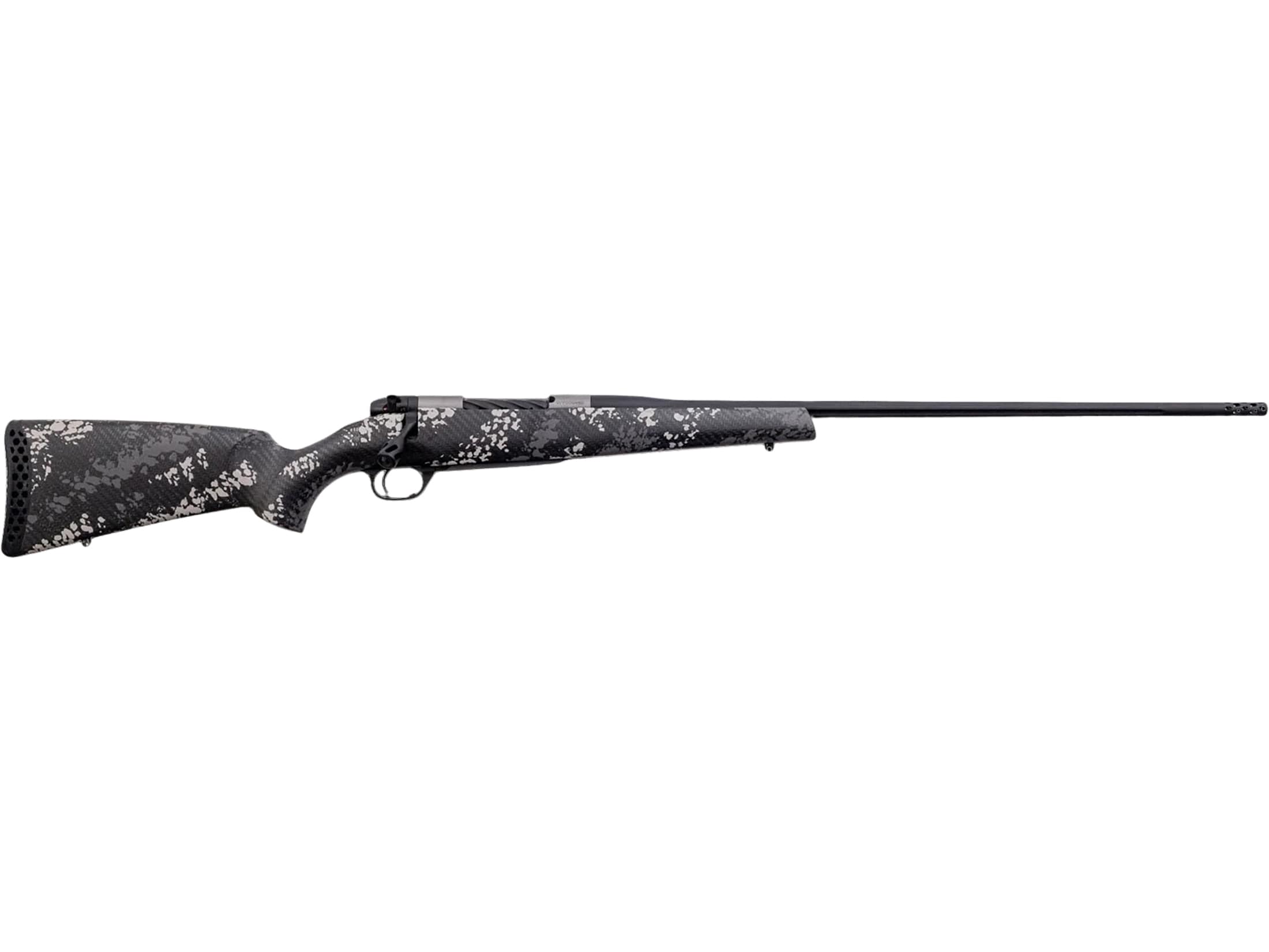 Weatherby Mark V Backcountry TI 2.0 Bolt Action Rifle 22 Creedmoor 22" Fluted Graphite Black Threaded Barrel Titanium Frame Carbon Camo Field Stock