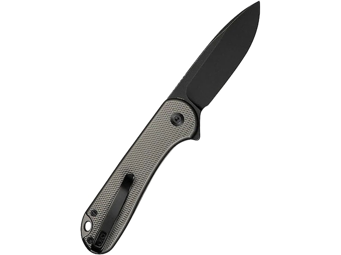 CIVIVI Button Lock Elementum II Pocket Knife 2.96″ Drop Point Nitro-V Black Stonewash Blade Aluminum Handle Gray