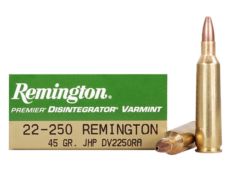 Remington Disintegrator Varmint Ammo 22-250 Remington 45 Grain.