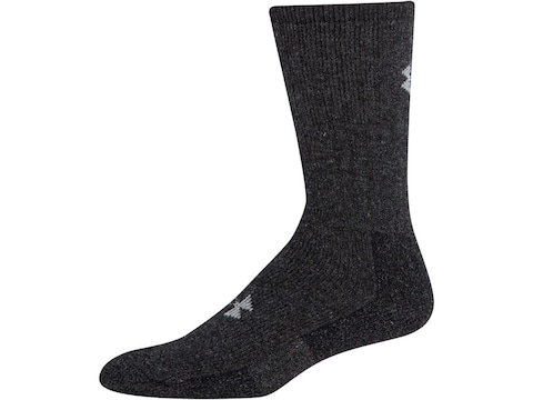 Under Armour Men's UA Boot Socks Synthetic Blend Brown Marl Large