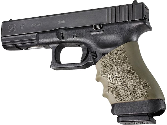 Hogue Handall Universal Full Size Slip On Grip Sleeve Rubber Olive Drab