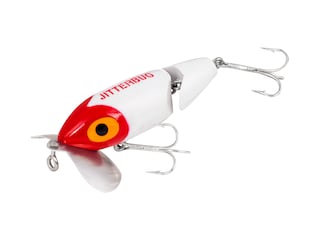 Arbogast Jointed Jitterbug 3/8 White/Red Head
