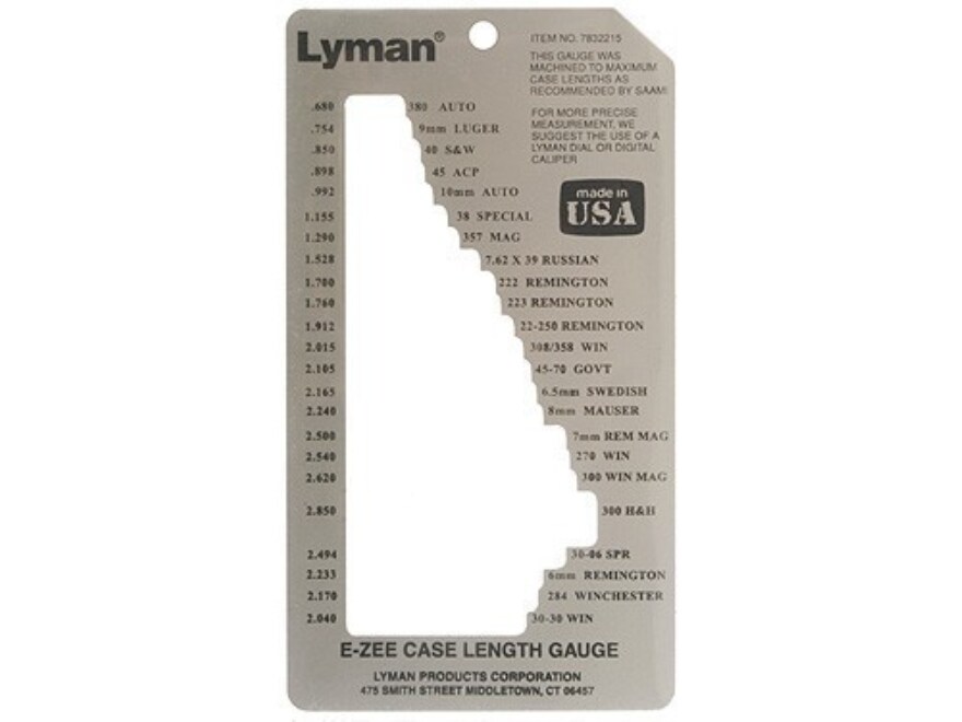 Lyman EZee Case Length Ga