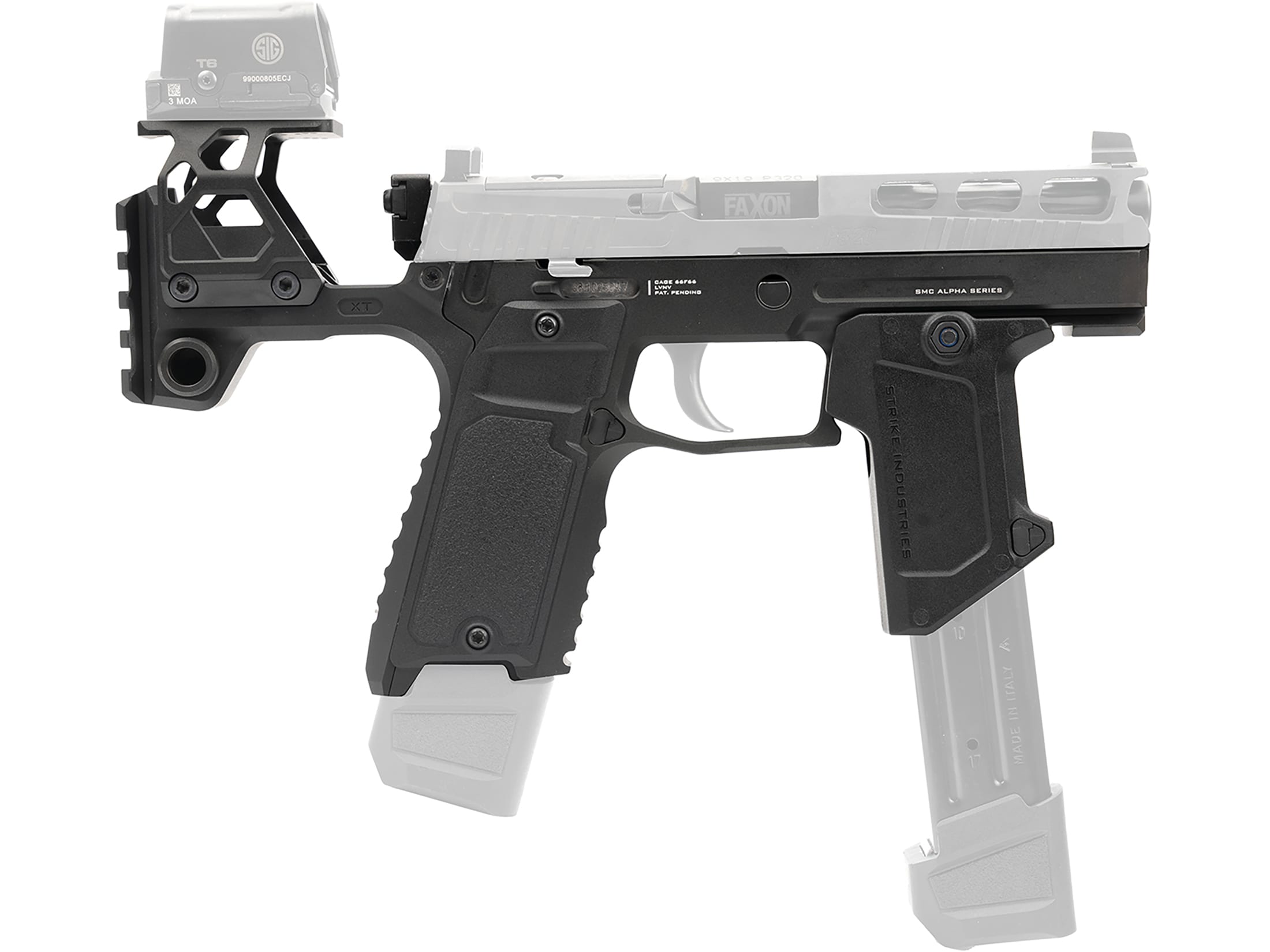 Strike Industries SMC Alpha Modular Chassis Sig P320 Aluminum Black