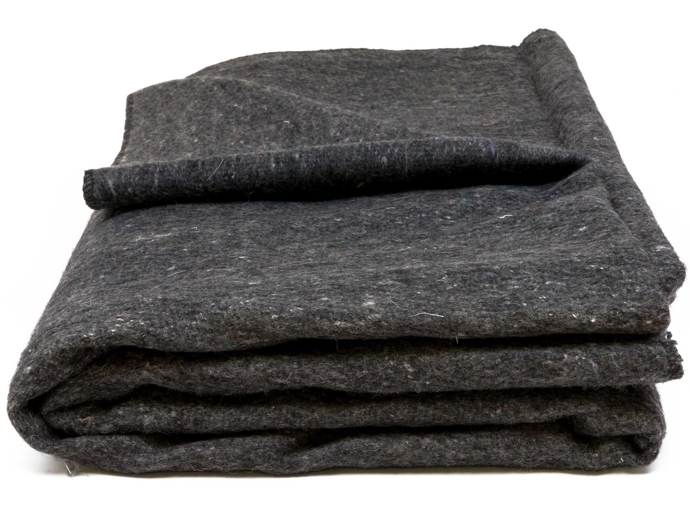 Military Style Wool Blend Blanket Grade 1 Gray 84 x 62