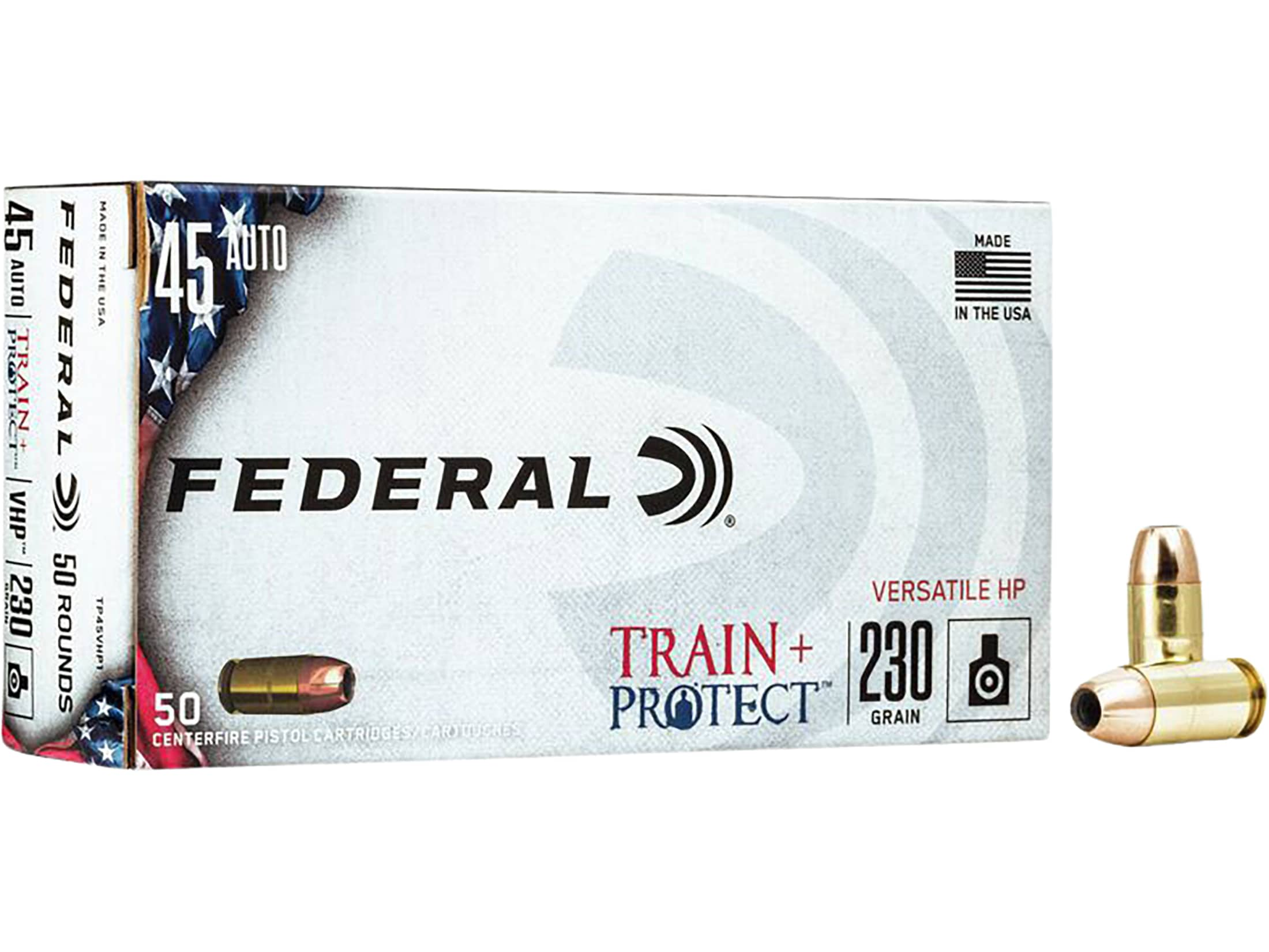 Federal Train + Protect 45 ACP Ammo 230 Grain Federal Versatile