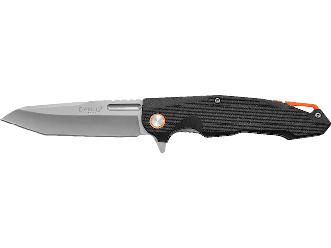 Camillus Regent Pocket Knife 3.75″ Tanto Point 420 Satin Blade Glass Reinforced Nylon (GRN) Handle Black