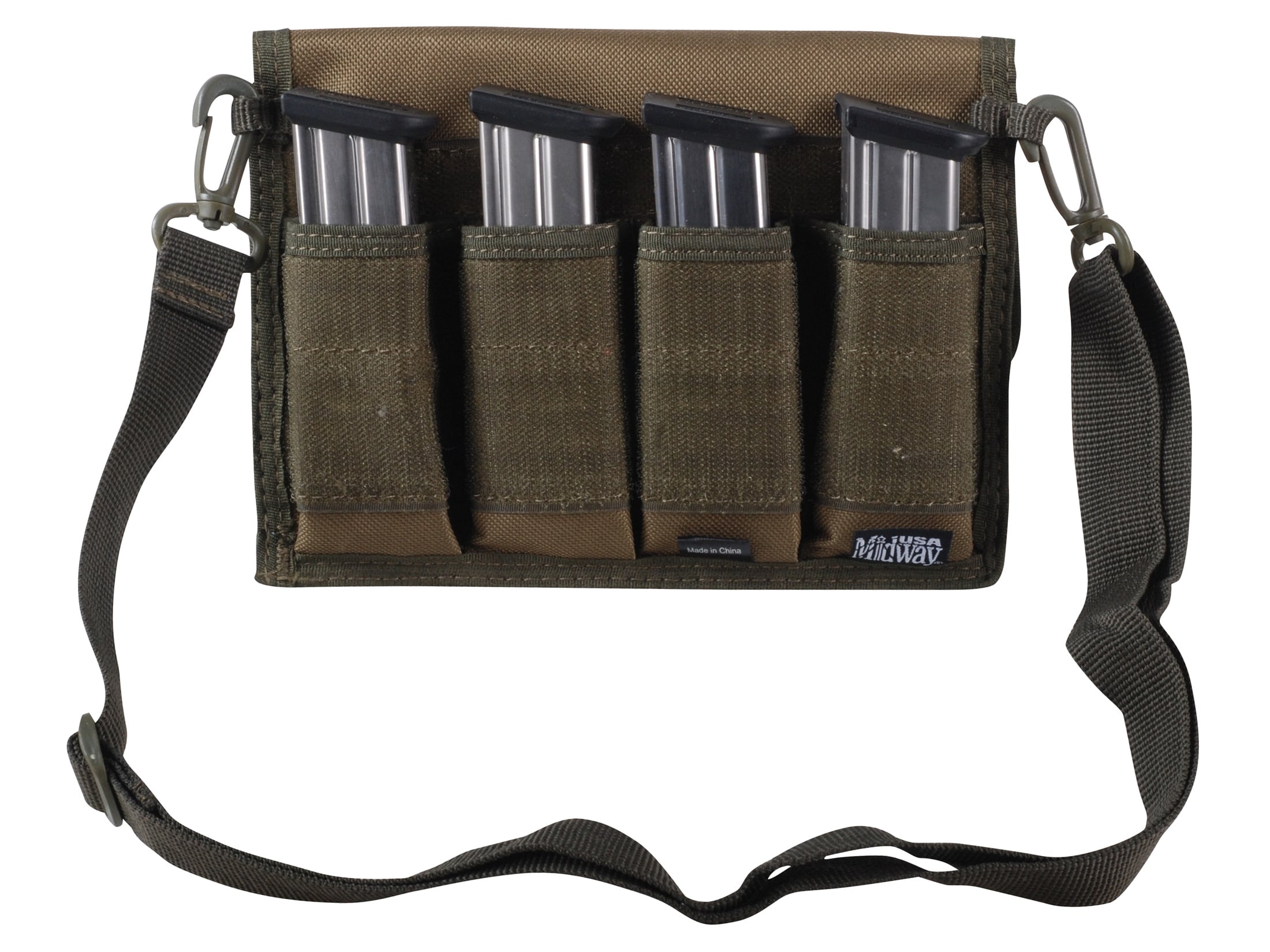 MidwayUSA 4 Mag Pouch Double Stack Pistol Nylon Olive Drab