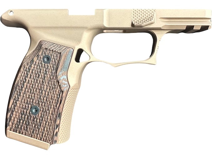 Sharps Bros Enhanced Grip Module Gen 2 Sig P365X, P365XL Aluminum Flat Dark Earth with Wenge Wood Grips