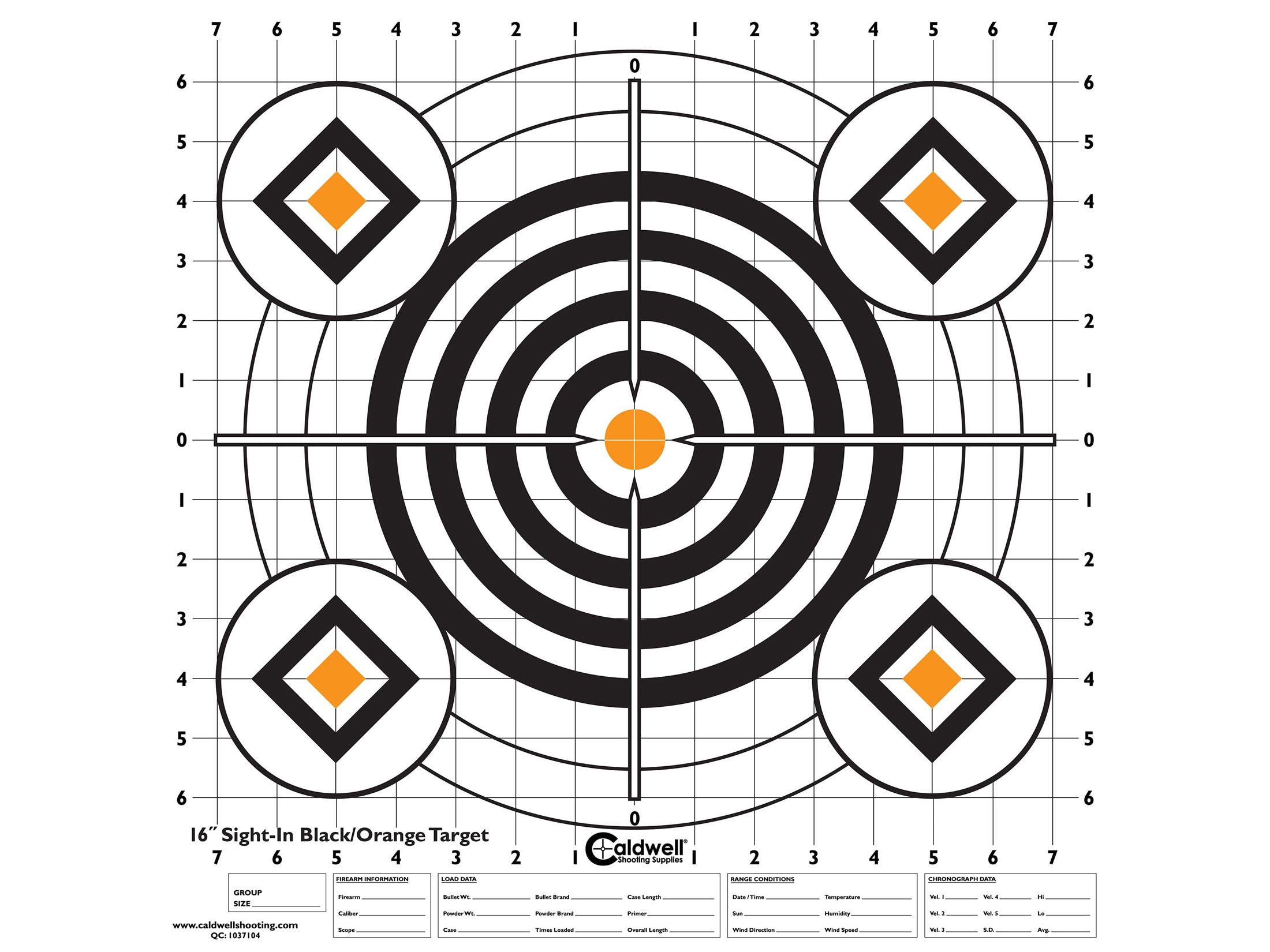 Caldwell 16 Sight-In Target Black 10PK